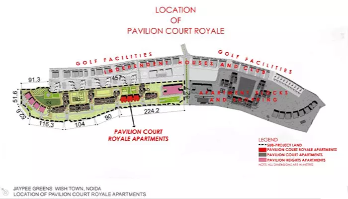 Jaypee Pavilion Court Royale Location Map Jaypee Pavilion Court Royale Sector 128, Noida